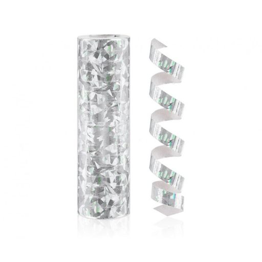 Ezüst Holographic szerpentin 4 m