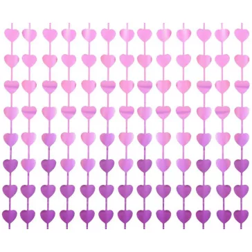Lila szív B&C Mat Hearts függöny 2 m