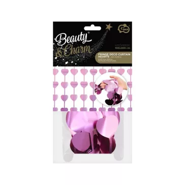 Lila szív B&C Mat Hearts függöny 2 m