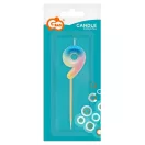 Színes mini 9-es Pastel Ombre számgyertya, tortagyertya Színes mini 9-es Pastel Ombre számgyertya, tortagyertya
