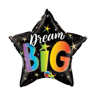 Dream Big Rainbow, Csillag fólia lufi 46 cm
