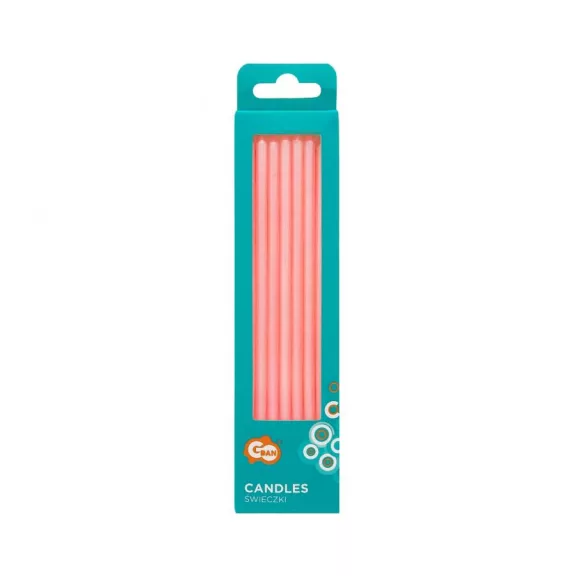 Rózsaszín Pearly Light Pink tortagyertya, gyertya szett 8 db-os