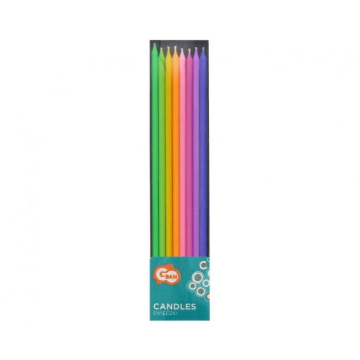 Színes Pastel Mix tortagyertya, gyertya szett 8 db-os