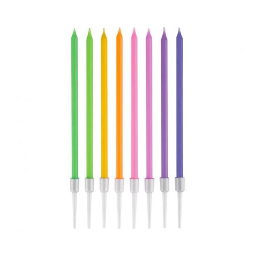 Színes Pastel Mix tortagyertya, gyertya szett 8 db-os