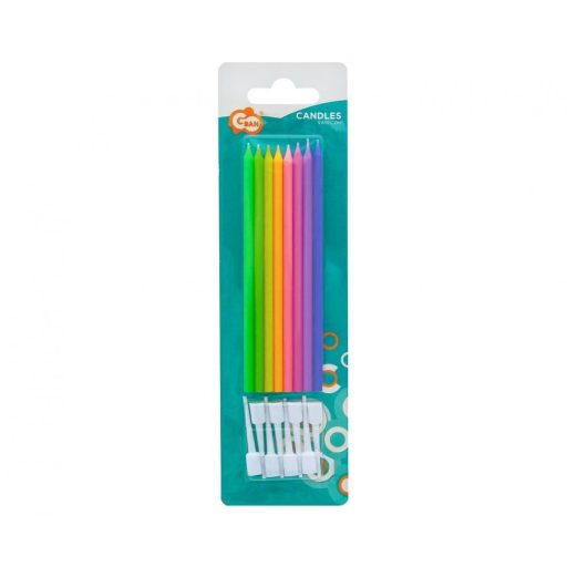 Színes Pastel Mix tortagyertya, gyertya szett 8 db-os