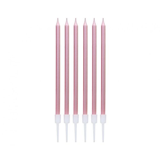 B&C Metallic Rose Gold tortagyertya, gyertya szett 6 db-os