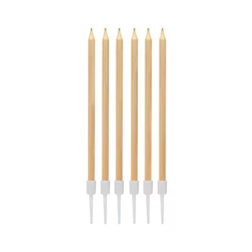   Arany Metallic Light Gold tortagyertya, gyertya szett 6 db-os