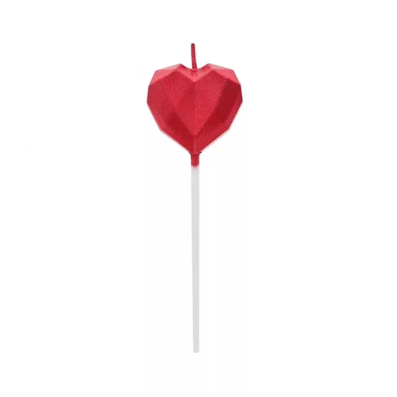 Szív Diamond Heart Red tortagyertya, gyertya Szív Diamond Heart Red tortagyertya, gyertya