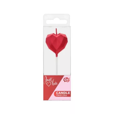 Szív Diamond Heart Red tortagyertya, gyertya