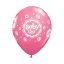 Baby Girl Pink Mix léggömb, lufi 6 db-os 11 inch (28 cm)