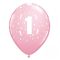 Rózsaszín 1 Pastel léggömb, lufi 6 db-os 11 inch (28 cm)