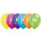 Színes Happy Birthday 18 Pastel Mix léggömb, lufi 6 db-os 11 inch (28cm)