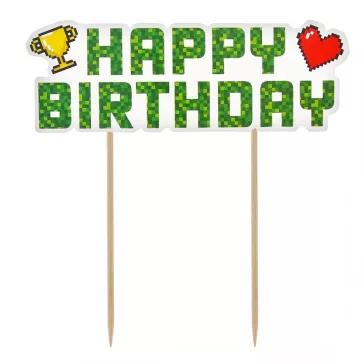 Játék Happy Birthday Game On torta dekoráció 14,5 cm