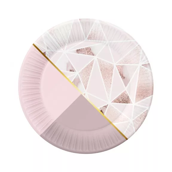 Rózsaszín Rose Chic papírtányér 6 db-os 18 cm Rózsaszín Rose Chic papírtányér 6 db-os 18 cm