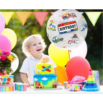 Happy Birthday Vehicles fólia lufi 48 cm