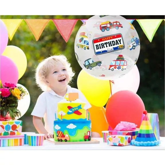 Happy Birthday Vehicles fólia lufi 48 cm