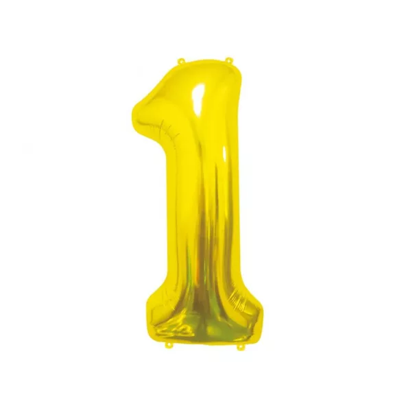 Arany Gold 1-es szám fólia lufi 85 cm Arany Gold 1-es szám fólia lufi 85 cm