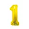 Arany Gold 1-es szám fólia lufi 85 cm