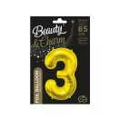 Arany Gold 3-as szám fólia lufi 85 cm Arany Gold 3-as szám fólia lufi 85 cm