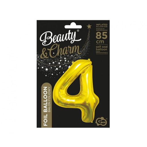 Arany Gold 4-es szám fólia lufi 85 cm