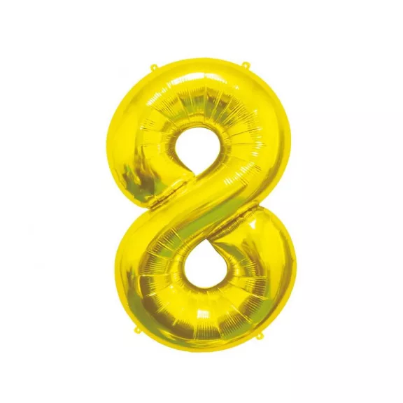 Arany Gold 8-as szám fólia lufi 85 cm Arany Gold 8-as szám fólia lufi 85 cm