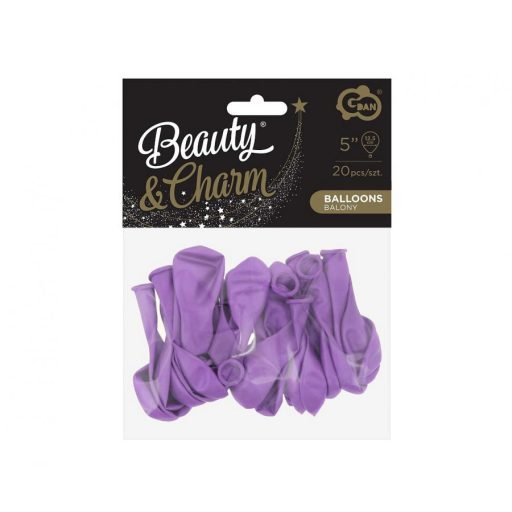 Lila Macaron léggömb, lufi 20 db-os 5 inch (12,5 cm)