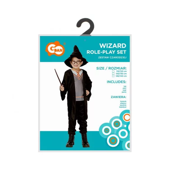 Wizard, Varázsló jelmez 130/140 cm