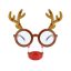 Szarvas Reindeer szemüveg piros orral