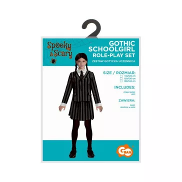 Iskoláslány Gothic Black jelmez 120/130 cm