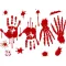 Halloween véres nyomok Bloody ablak matrica szett