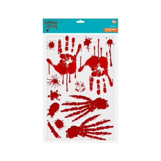 Halloween véres nyomok Bloody ablak matrica szett
