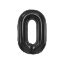 Fekete 0-ás B&C Matt Black szám fólia lufi 85 cm