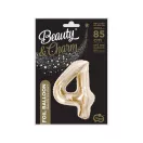 Pezsgőszínű B&C Champagne 4-es szám fólia lufi 85 cm Pezsgőszínű B&C Champagne 4-es szám fólia lufi 85 cm