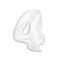 Fehér B&C White 4-es szám fólia lufi 92 cm