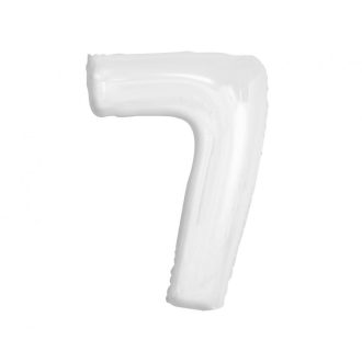Fehér B&C White 7-es szám fólia lufi 92 cm