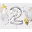 Ezüst 2-es Silver szám fólia lufi 92 cm Ezüst 2-es Silver szám fólia lufi 92 cm