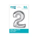 Ezüst 2-es Silver szám fólia lufi 92 cm Ezüst 2-es Silver szám fólia lufi 92 cm