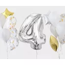 Ezüst 4-es Silver szám fólia lufi 92 cm Ezüst 4-es Silver szám fólia lufi 92 cm