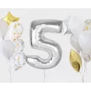 Ezüst 5-ös Silver szám fólia lufi 92 cm Ezüst 5-ös Silver szám fólia lufi 92 cm