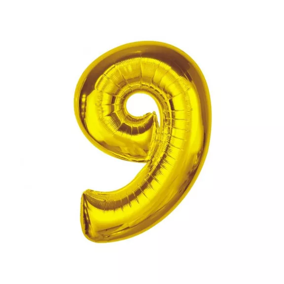 Arany 9-es Gold szám fólia lufi 92 cm Arany 9-es Gold szám fólia lufi 92 cm