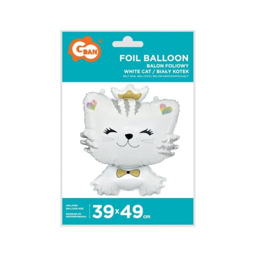 Cicás White fólia lufi 49 cm