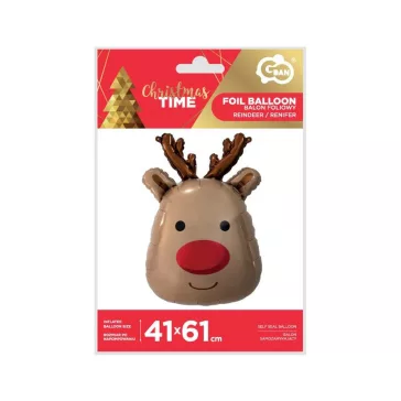Rénszarvas Reindeer fólia lufi 61 cm