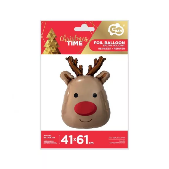 Rénszarvas Reindeer fólia lufi 61 cm