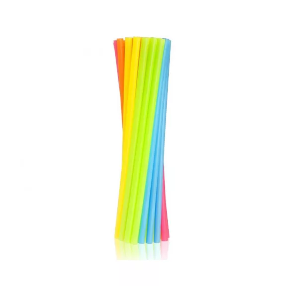 Színes Colorful műanyag szívószál 10 db-os Színes Colorful műanyag szívószál 10 db-os