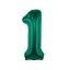 Zöld B&C Bottle Green 1-es szám fólia lufi 85 cm