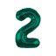 Zöld B&C Bottle Green 2-es szám fólia lufi 85 cm
