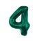 Zöld B&C Bottle Green 4-es szám fólia lufi 85 cm
