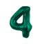 Zöld B&C Bottle Green 4-es szám fólia lufi 85 cm