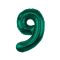 Zöld B&C Bottle Green 9-es szám fólia lufi 85 cm