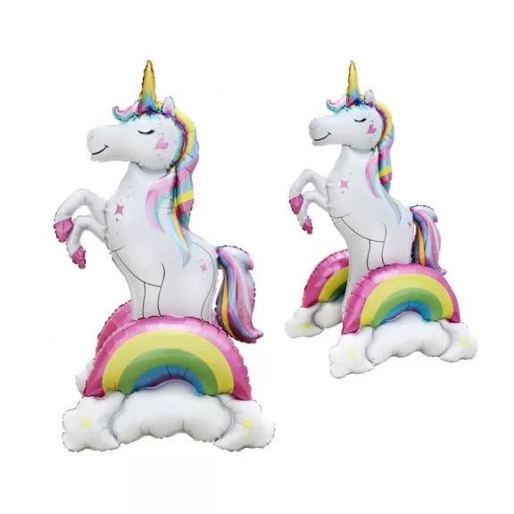 Unikornis 3D Rainbow fólia lufi 94 cm Unikornis 3D Rainbow fólia lufi 94 cm